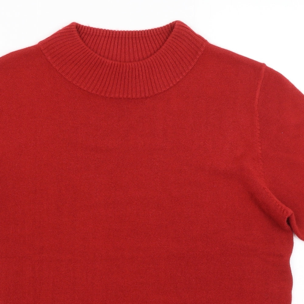 Womens UK Size 14 Damart Red Basic T-Shirt