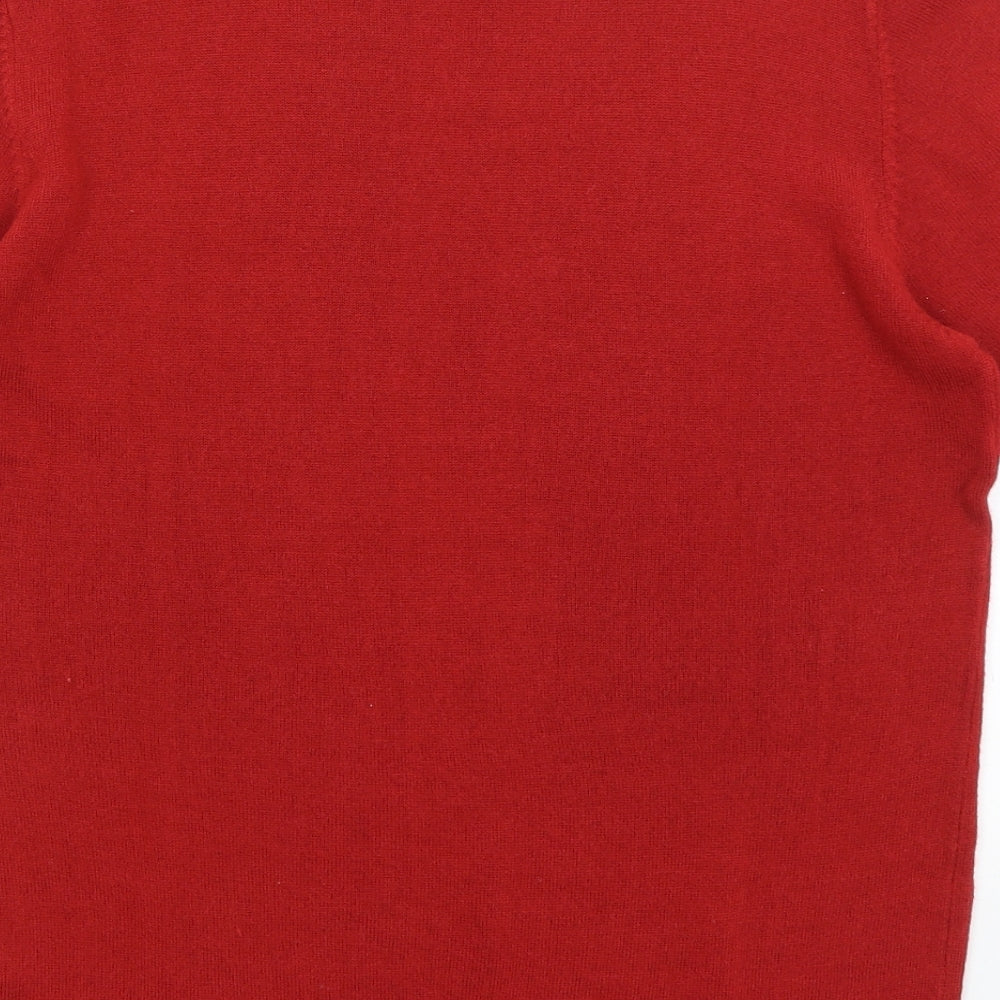 Womens UK Size 14 Damart Red Basic T-Shirt