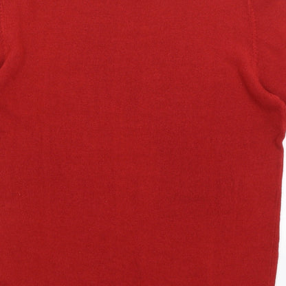 Womens UK Size 14 Damart Red Basic T-Shirt
