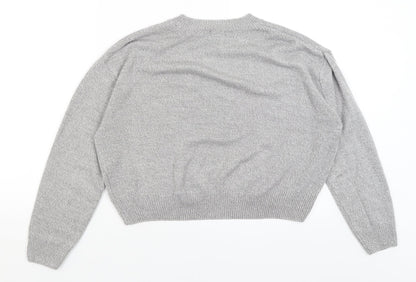 Womens UK Size XS Divided Grey Pullover Jumper