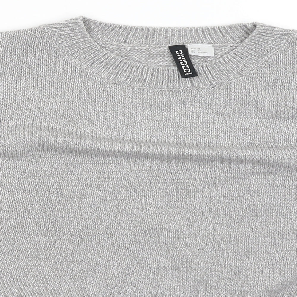 Womens UK Size XS Divided Grey Pullover Jumper