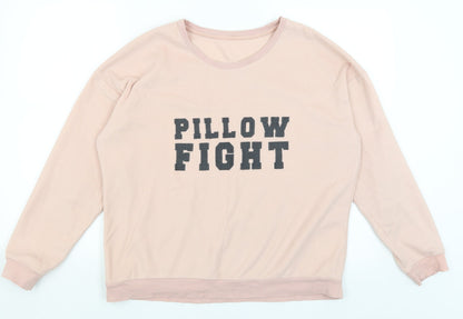 Womens UK Size M H&M Pink Pullover Jumper