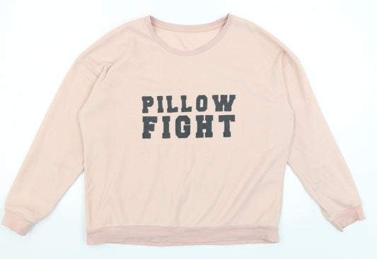 Womens UK Size M H&M Pink Pullover Jumper