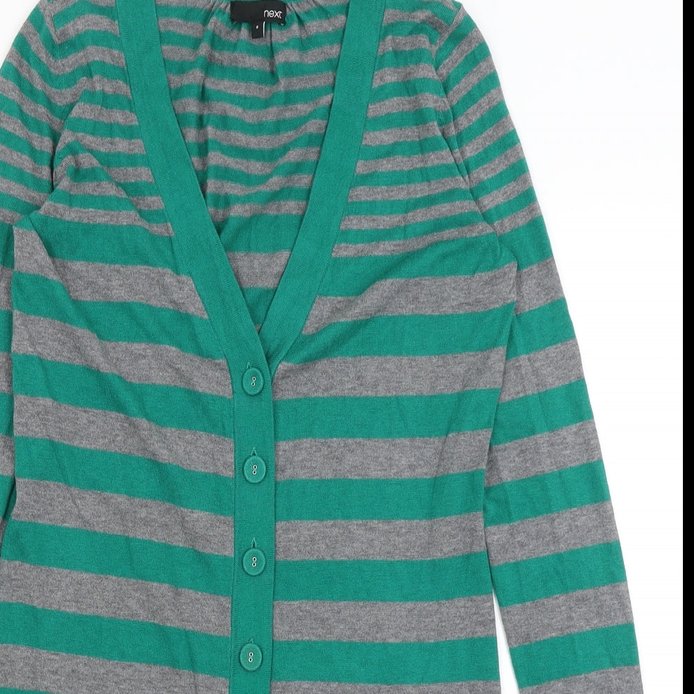 Womens UK Size 8 NEXT Green Cardigan Jumper
