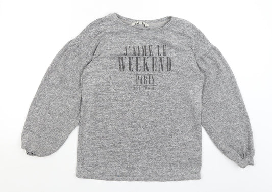 F&F Womens Grey   Pullover Jumper Size 6  - J'aime Le Weekend
