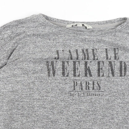 F&F Womens Grey   Pullover Jumper Size 6  - J'aime Le Weekend