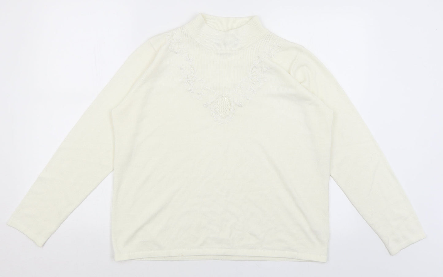 Womens UK Size M BM Ivory Pullover Jumper