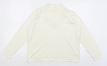 Womens UK Size M BM Ivory Pullover Jumper