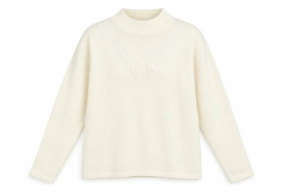 Bonmarché Womens Ivory Pullover Jumper Size M