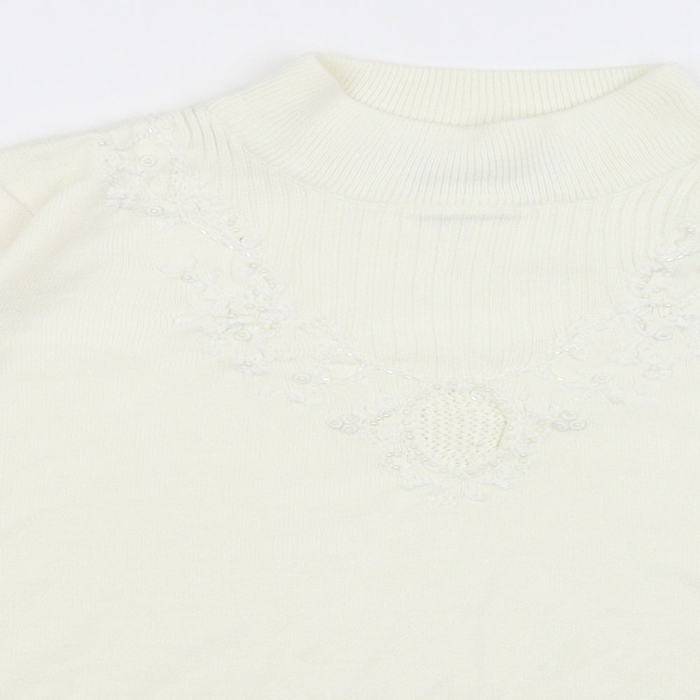 Womens UK Size M BM Ivory Pullover Jumper