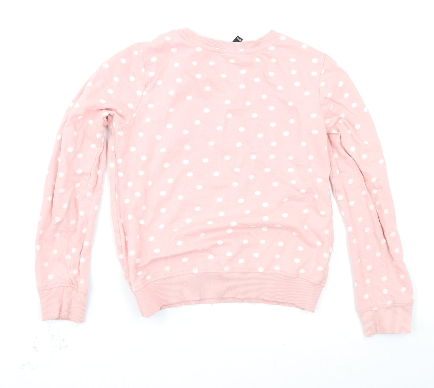 riogirl Girls Pink Polka Dot  Pullover Sweatshirt Size 9-10 Years