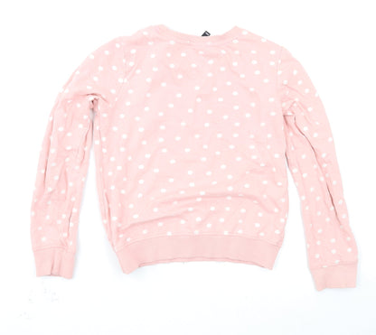 riogirl Girls Pink Polka Dot  Pullover Sweatshirt Size 9-10 Years