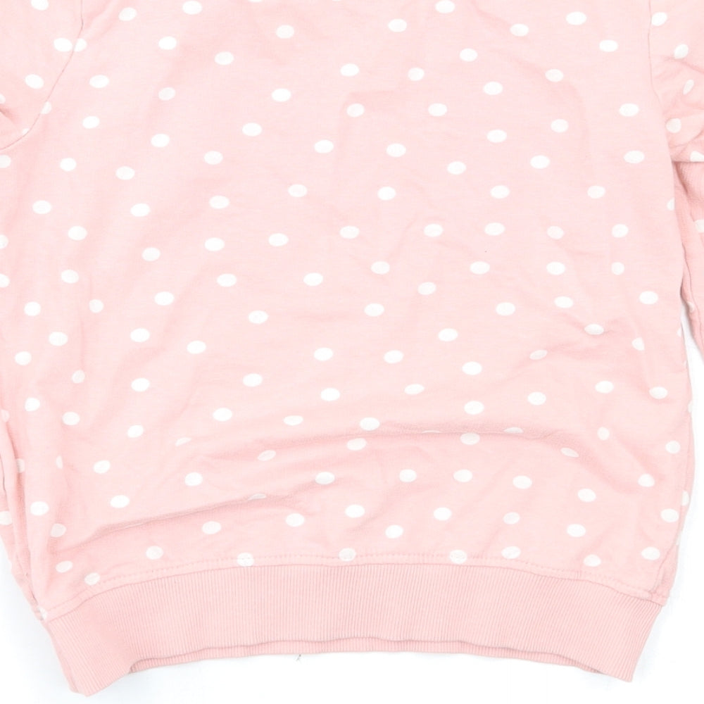 riogirl Girls Pink Polka Dot  Pullover Sweatshirt Size 9-10 Years