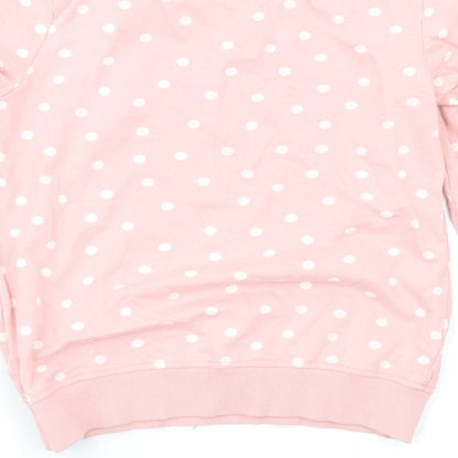 riogirl Girls Pink Polka Dot  Pullover Sweatshirt Size 9-10 Years
