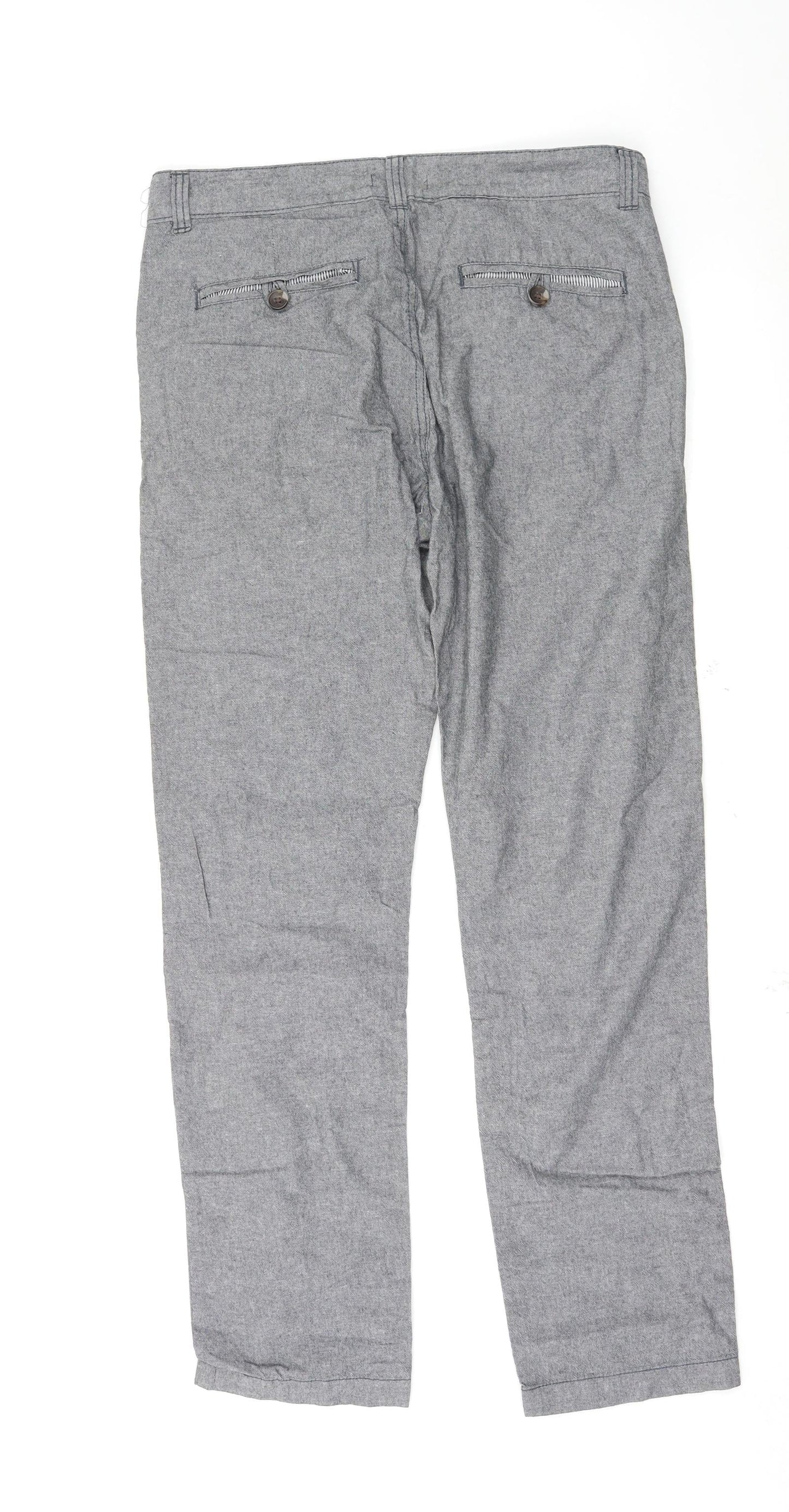 Womens UK Size 32 Peacocks Regular Fit Sweatpants Grey Trousers