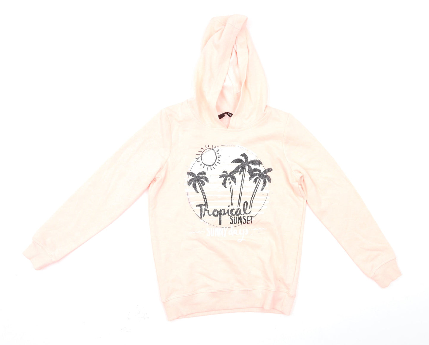 George Girls Pink   Pullover Hoodie Size 10-11 Years