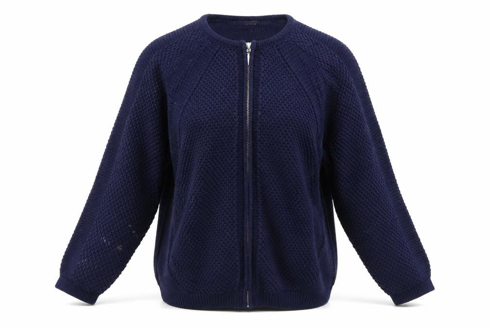 Womens UK Size 10 Marks and Spencer Blue Full Zip Jumper