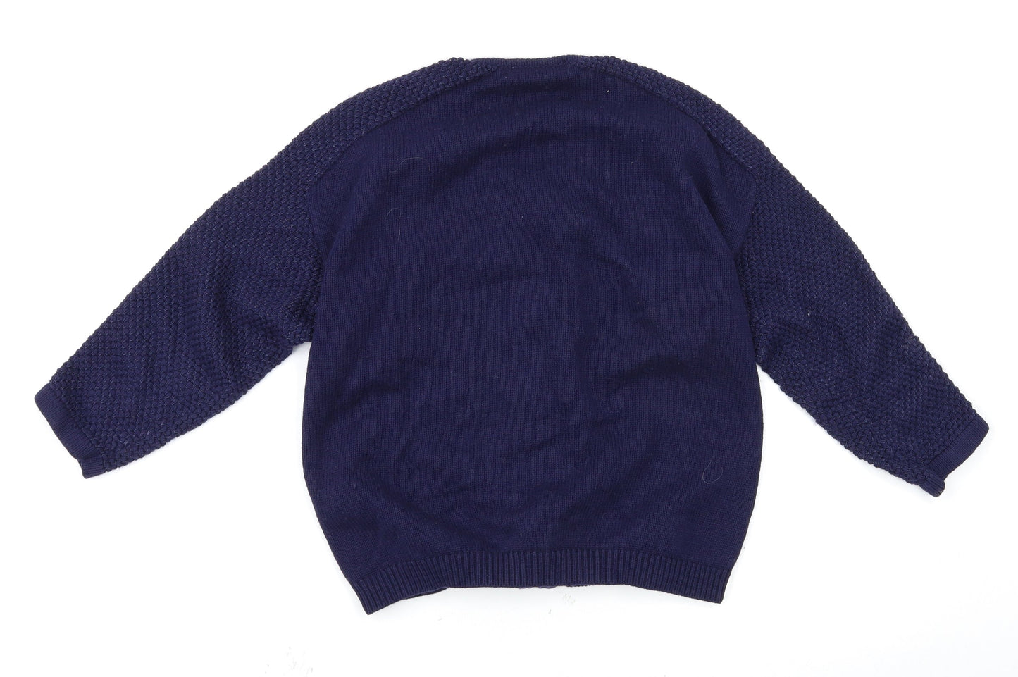 Womens UK Size 10 Marks and Spencer Blue Full Zip Jumper