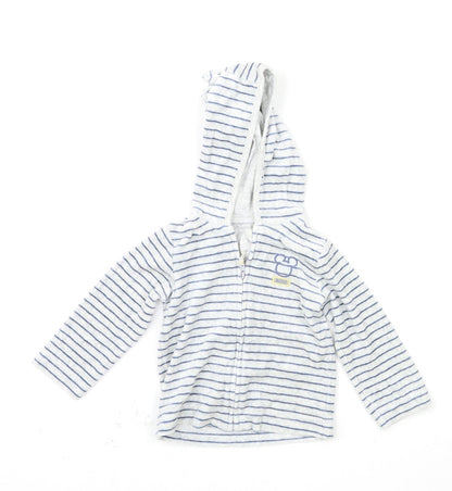 George Baby Grey Striped  Full Zip Jumper Size 9-12 Months