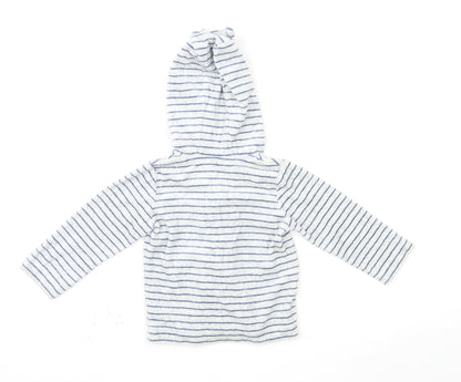 George Baby Grey Striped  Full Zip Jumper Size 9-12 Months