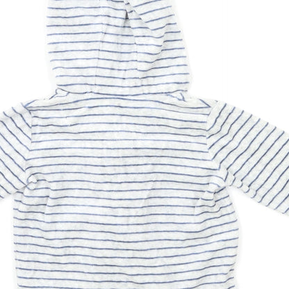 George Baby Grey Striped  Full Zip Jumper Size 9-12 Months