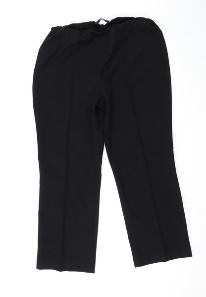 BM Womens Black   Trousers  Size 16 L26 in