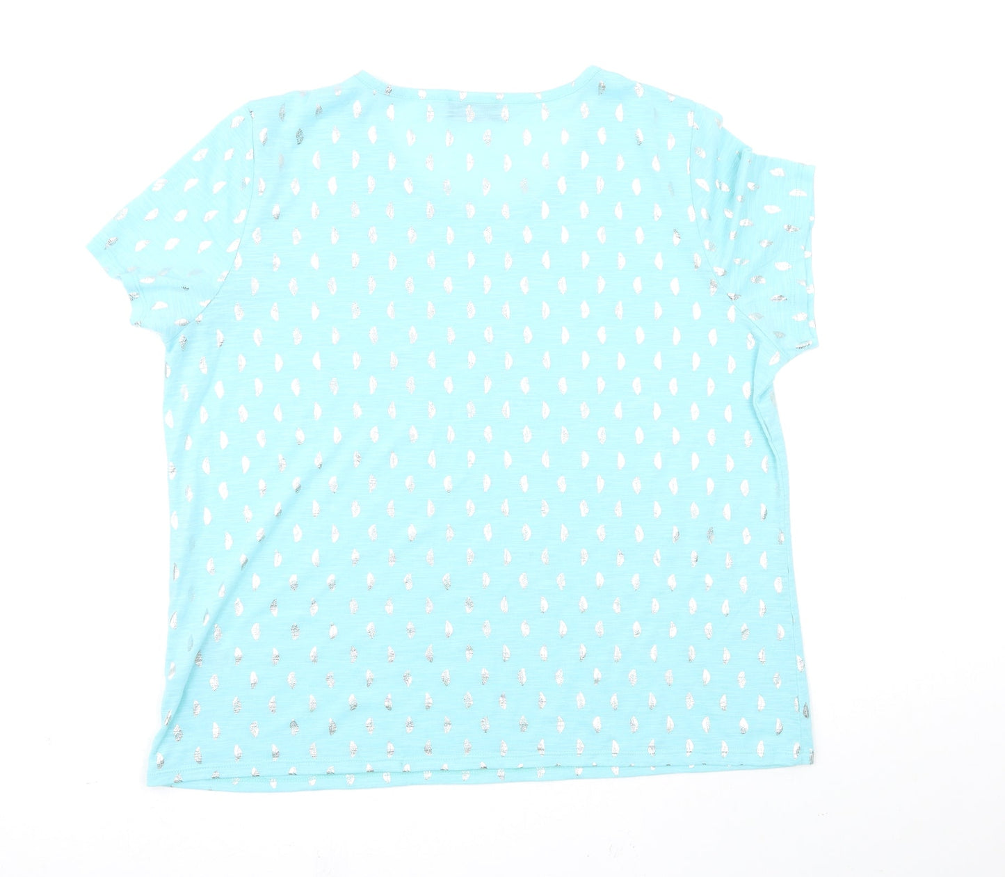 Womens UK Size 2XL anna rose Blue Basic T-Shirt