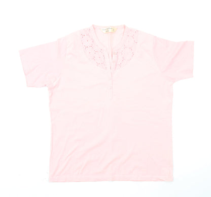Womens UK Size 16 EWM Pink Basic T-Shirt