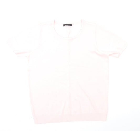 Womens UK Size 16 Bonmarché Pink Pullover Jumper