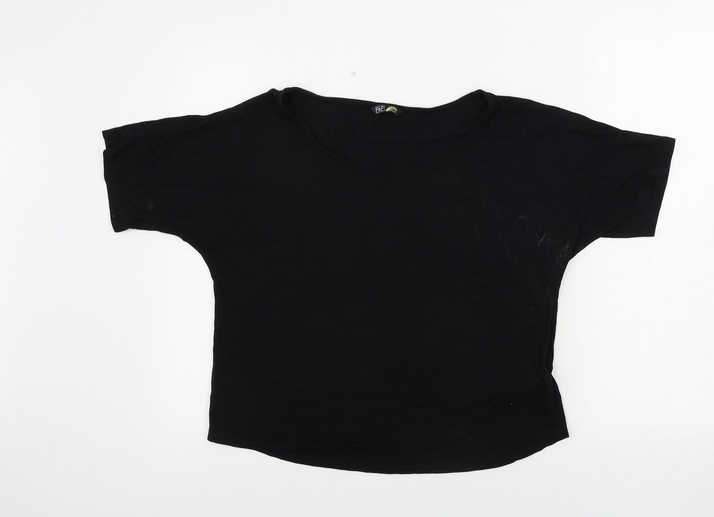 F&F  Womens Black Houndstooth  Basic T-Shirt Size M