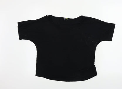 F&F  Womens Black Houndstooth  Basic T-Shirt Size M