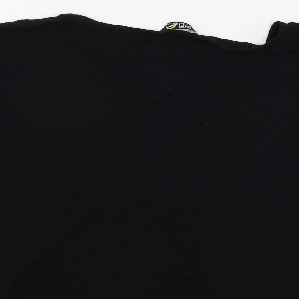 F&F  Womens Black Houndstooth  Basic T-Shirt Size M