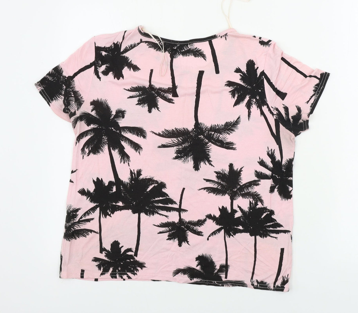 Quiz Womens Pink Floral  Basic T-Shirt Size 8