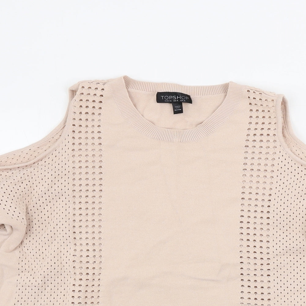 Womens UK Size 8 Topshop Pink Pullover Jumper