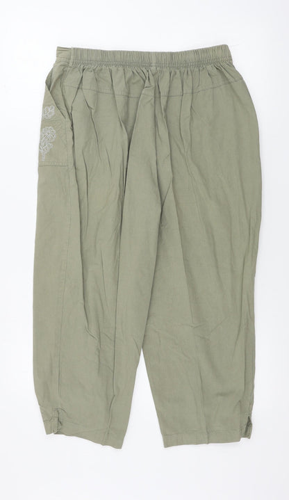 Felina Womens Green Houndstooth  Trousers  Size 16 L21 in