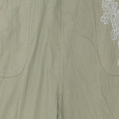 Felina Womens Green Houndstooth  Trousers  Size 16 L21 in