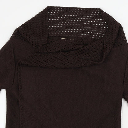 Womens UK Size S soon Brown Cardigan Jumper