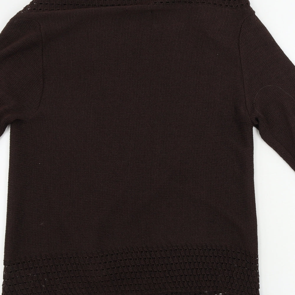 Womens UK Size S soon Brown Cardigan Jumper