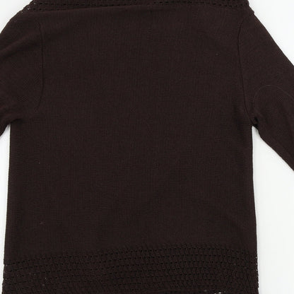 Womens UK Size S soon Brown Cardigan Jumper