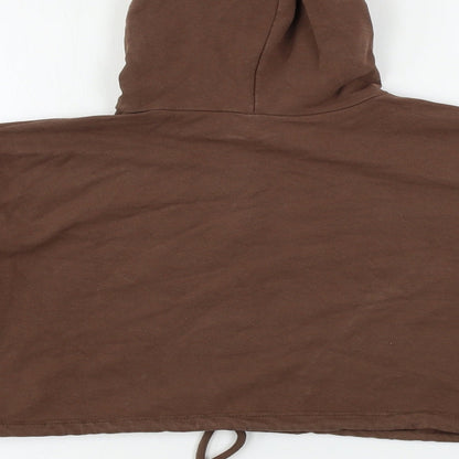 Brand and care label for Parisian women’s brown pullover hoodie, size UK 8