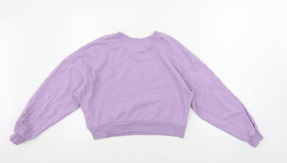 Womens UK Size S Pull&Bear Purple Pullover Jumper