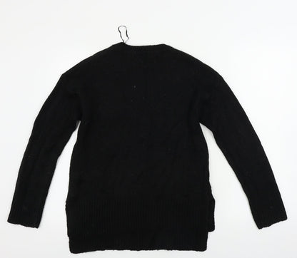 Womens UK Size S New Look Black Pullover Jumper