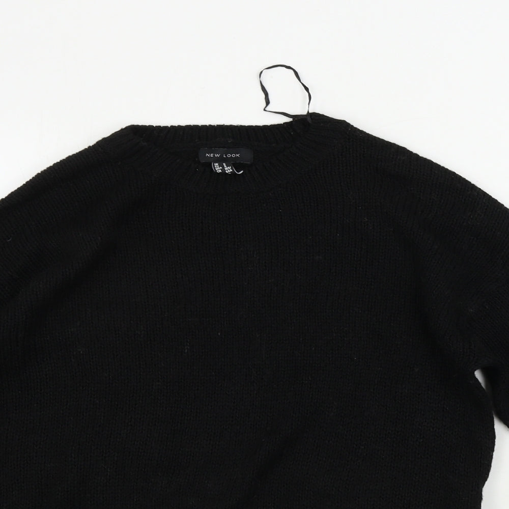 Womens UK Size S New Look Black Pullover Jumper