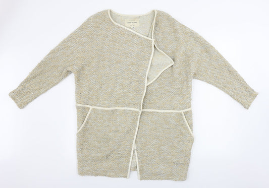 Womens UK Size 10 River Island Beige Cardigan Jumper