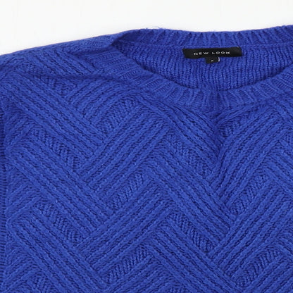 Womens UK Size 8 New Look Blue Pullover Jumper