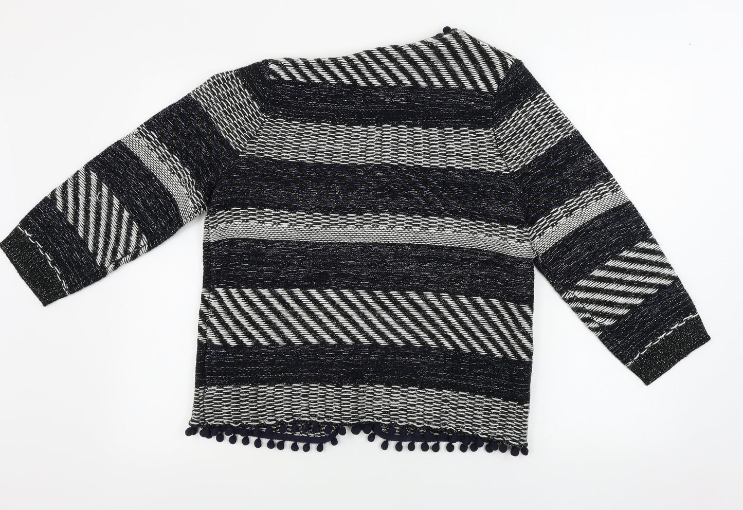 tegether Womens Black Geometric  Cardigan Jumper Size 14