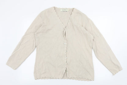 Amy Moore   Womens Beige   Cardigan Jumper Size L