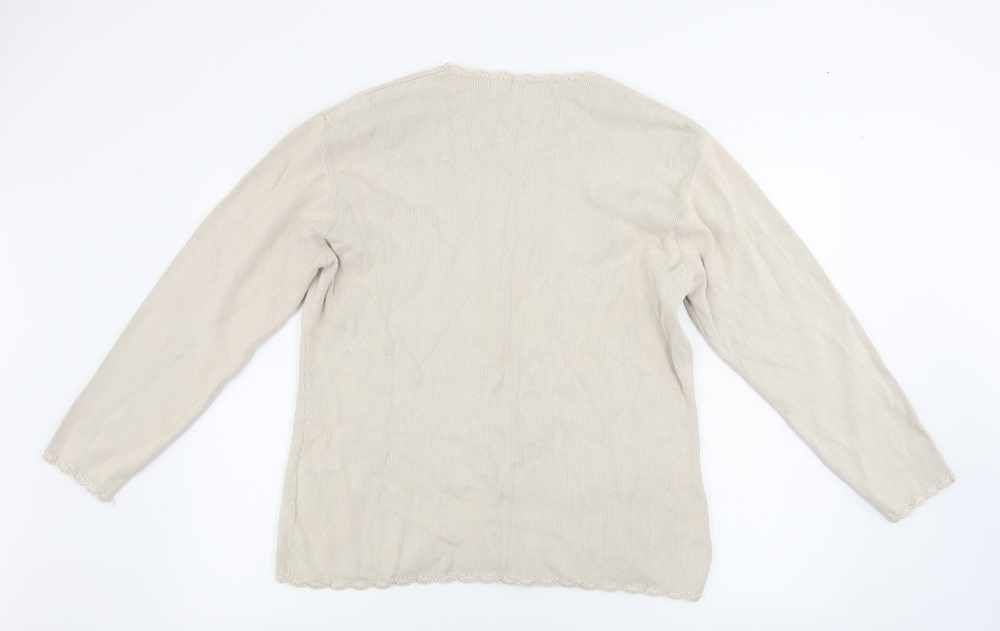 Amy Moore   Womens Beige   Cardigan Jumper Size L