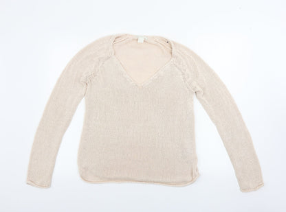 Womens UK Size S H&M Pink Pullover Jumper