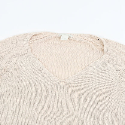 Womens UK Size S H&M Pink Pullover Jumper